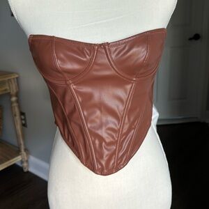 Leather corset top